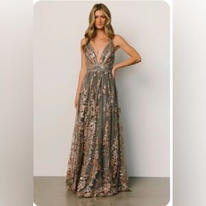 Soieblu Blush Sequin Maxi Dress